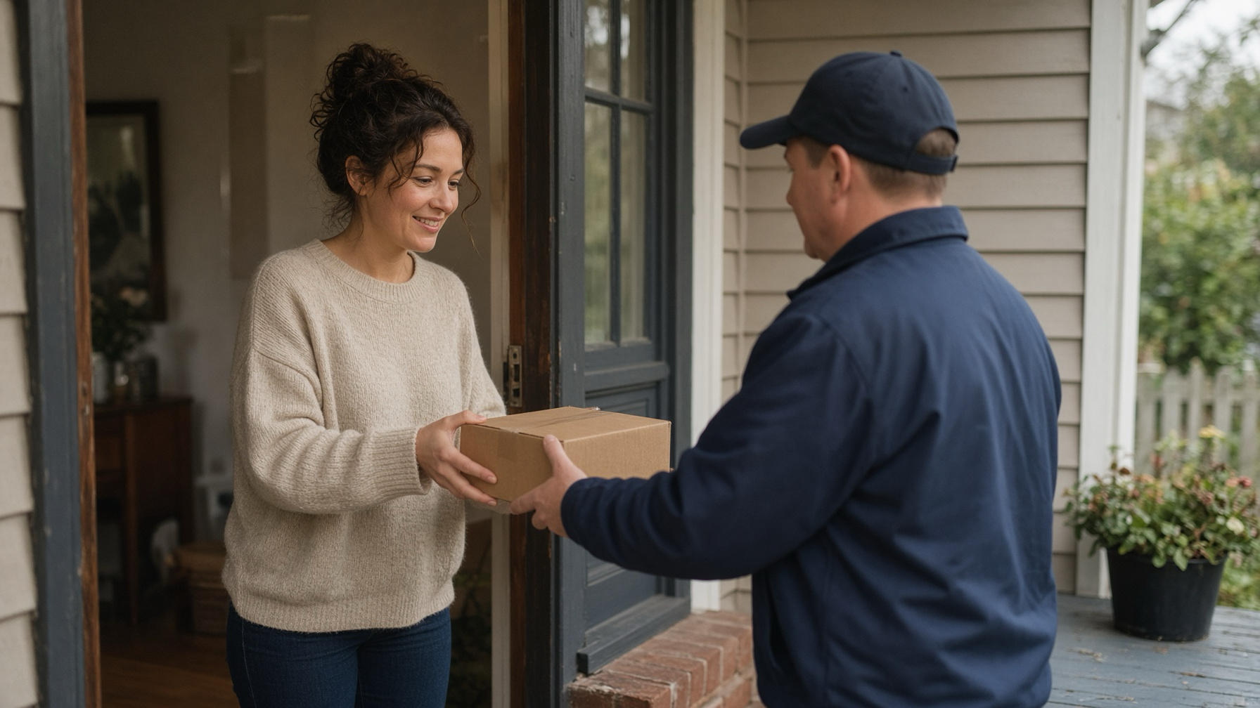 Patient receiving discreet medication delivery